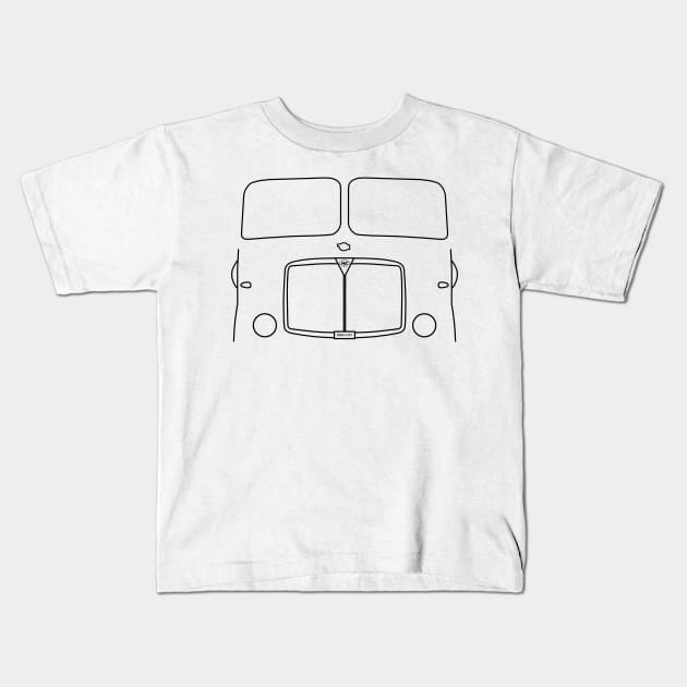 Vintage 1950s AEC Mercury lorry black outline graphic Kids T-Shirt by soitwouldseem